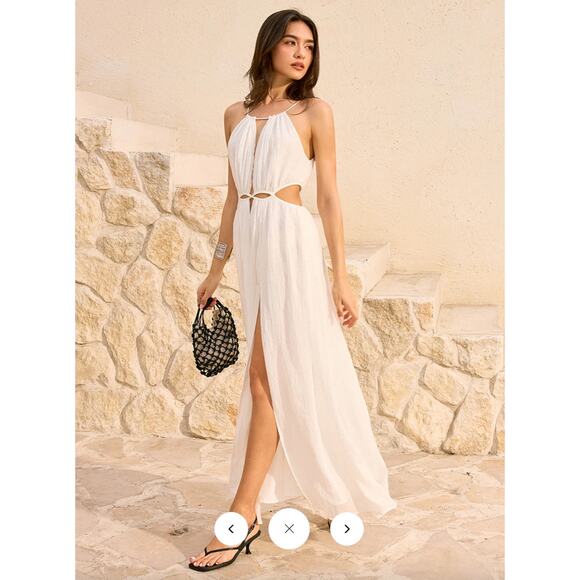 Commense Dresses & Skirts - Commense Cut-Out Maxi Dress With Slit Sz S